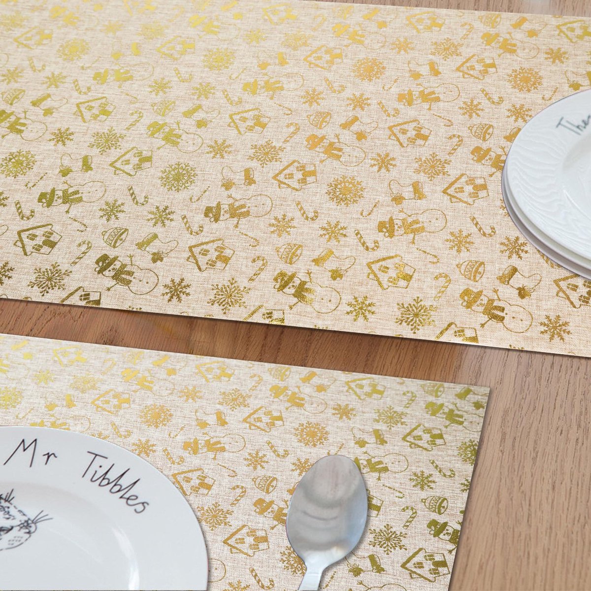 La'Moussawi ® Tafelloper Rol Met Kerst Ontwerpen Voor Feestelijke Tafeldecoratie