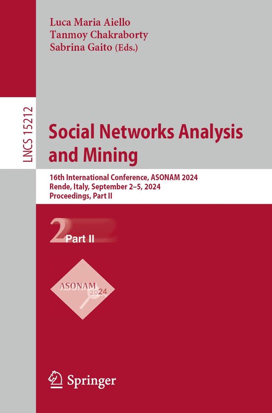 Lecture Notes in Computer Science 15212 - Social Networks An ... - cover