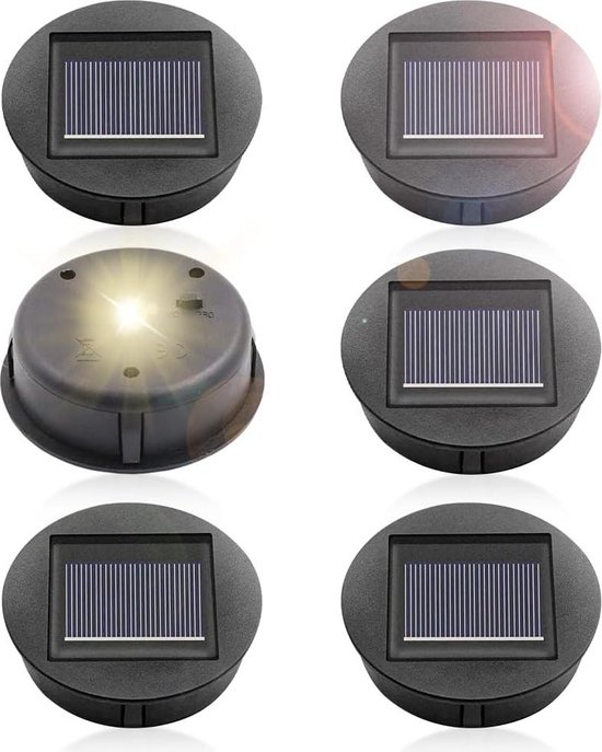 Riisoyu 4 stuks vervangende solarlampen, IP65 led