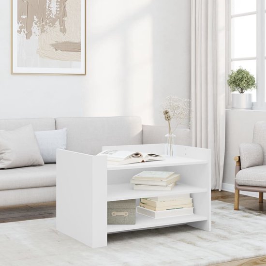 vidaXL Salontafel 90x44,5x45 cm bewerkt hout hoogglans wit, tafel, bijzettafel, koffietafel, tafels, bijzettafels, koffietafels, salon tafel vidaXL Salontafel 90x44,5x45 cm bewerkt hout hoogglans wit, tafel, bijzettafel, koffietafel, tafels, bijzettafels, koffietafels, salon tafel