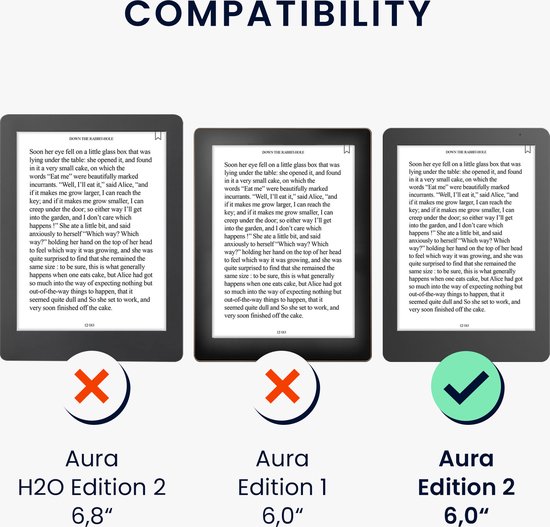 kwmobile hoes geschikt voor Kobo Aura Edition 2 - Canvas beschermhoes in donkerrood / zwart - Voor e-reader van Merkloos — afbeelding 5