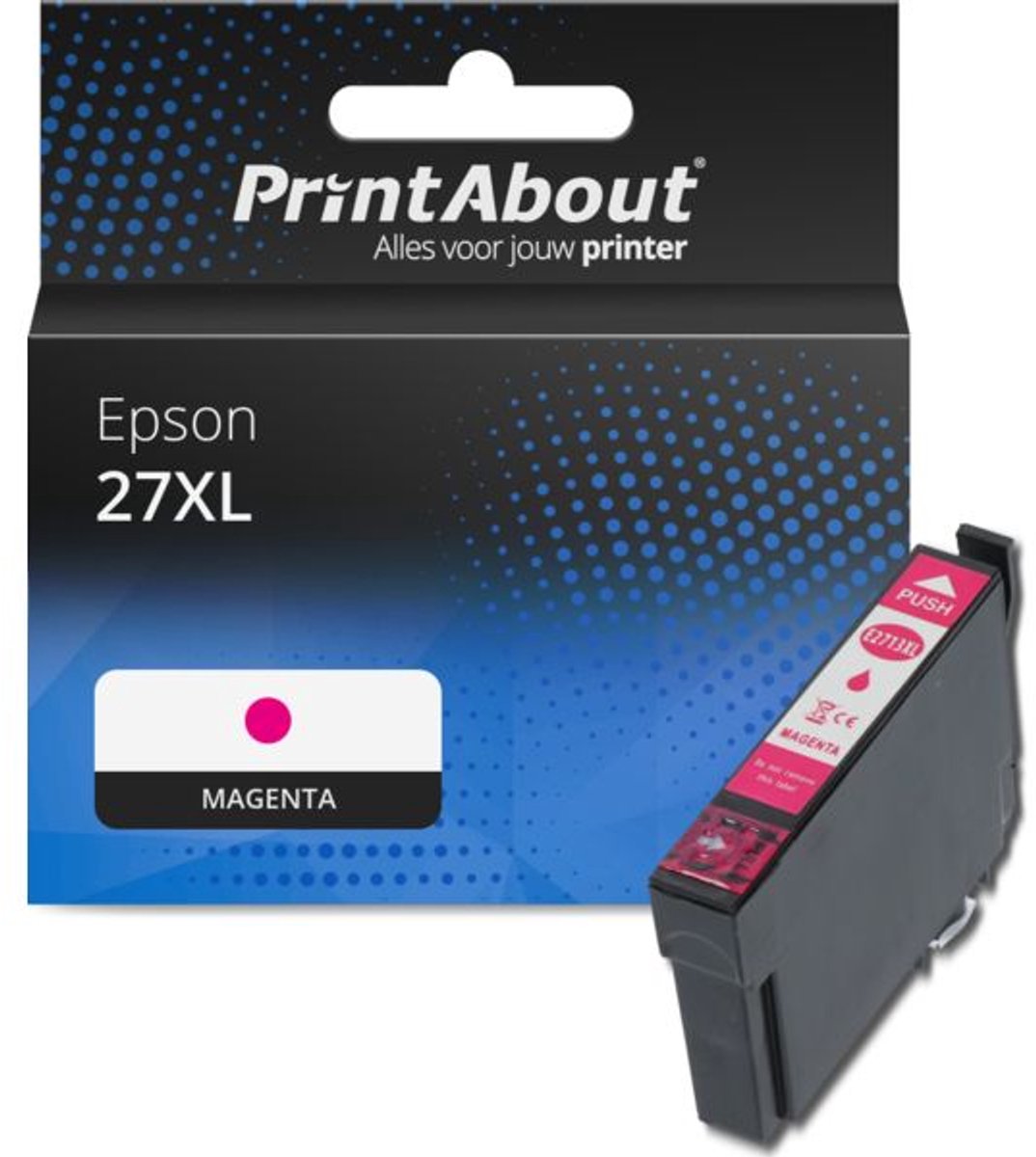 PrintAbout Huismerk Epson 27XL (C13T27134012) Inktcartridge Magenta Hoge capaciteit