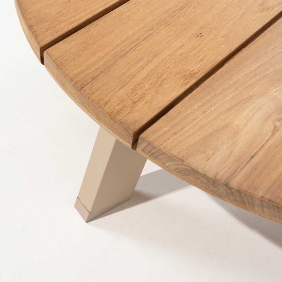 Ensemble de tables de salon Emma 65 cm rondes et 80 cm rondes en teak latte Taste 4SO
