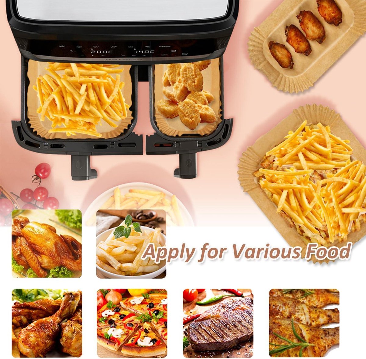 Eco Green Living Airfryer Bakpapier - 50 stuks