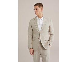 WE Fashion Heren subtiel geruite blazer met stretch