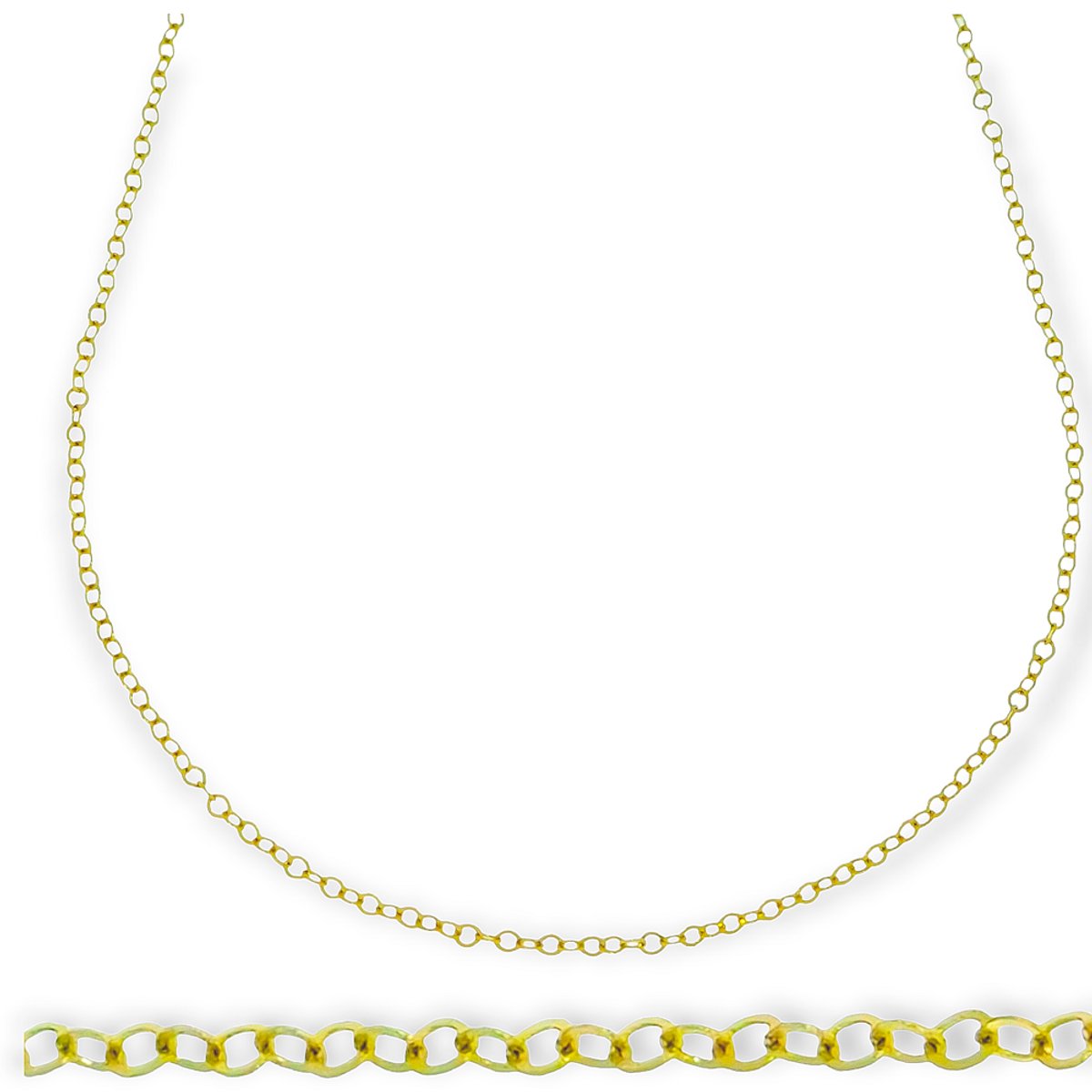 Gouden Ketting Anker Schakel 1.75 mm 45 cm 14 karaats