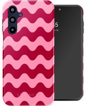 Coque Selencia - Adaptée au Samsung Galaxy A16 (5G) - Coque arrière éclatante - Rouge à lèvres Wave Vibes