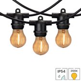 Cordon lumineux Lybardo extérieur - Guirlande lumineuse - 20 mètres dont 24 lumières citrouille LED ambre 0,6 watt | IP54 étanche