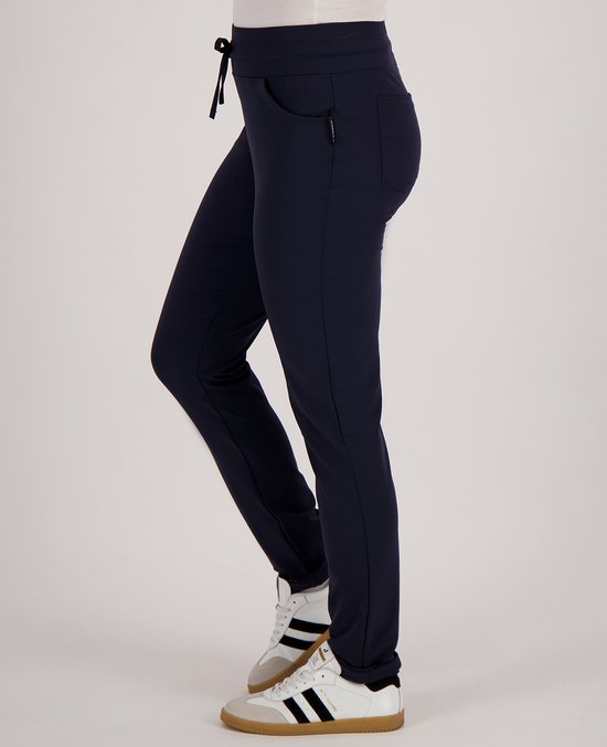 Je m'appelle Travelstof Dames Broek Regular fit Met stretch - Blauw - Maat L