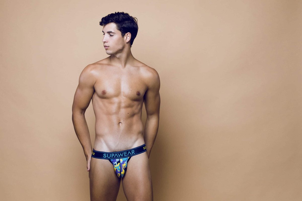 SUPAWEAR Sprint Jockstrap Gooey Blue - MAAT M - Heren Ondergoed - Jockstrap voor Man - Mannen Jock