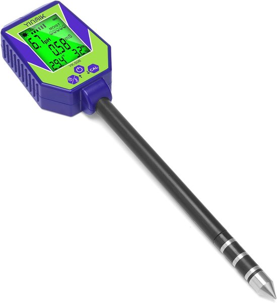 Digitale Bodemvochtigheidsmeter 6-in-1 voor Kamerplanten – pH, EC ...