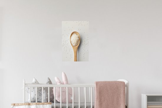 Stickers muraux - Autocollants - Bois - Cuillère - Riz - 20x30 cm - Autocollants Stickers muraux pour chambre d'enfant - Papier peint autocollant - Papier peint autocollant - Autocollants