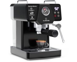 Klarstein Libeica Siebträgermaschine Met Maalmolen – 19 Bar, 1.350 W, RVS, 1,8-l-Watertank, Stoompijp, Touch-bedieningspaneel, Voor Espresso en Koffiepoeder, Afneembare Watertank