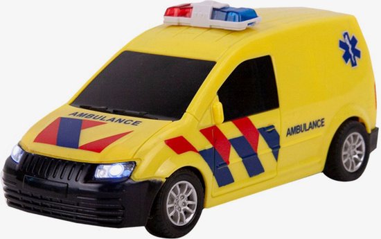 Ambulance Met Licht Radiografisch Bestuurbare Auto - Geel