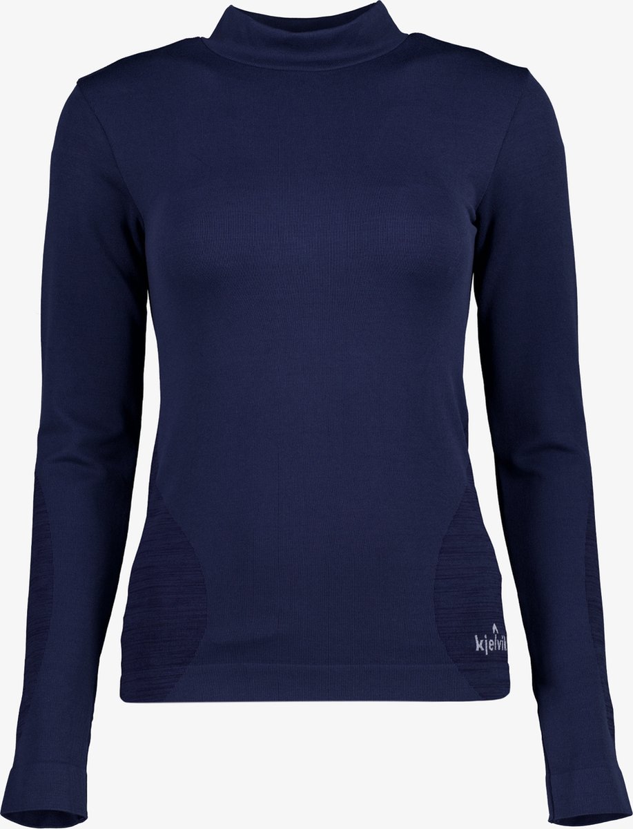 Kjelvik dames thermoshirt met lange mouwen blauw - Maat M