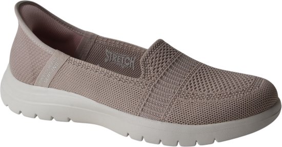 Skechers 138181 TPE chaussures à enfiler pour femmes, style sportif, taille 40, beige