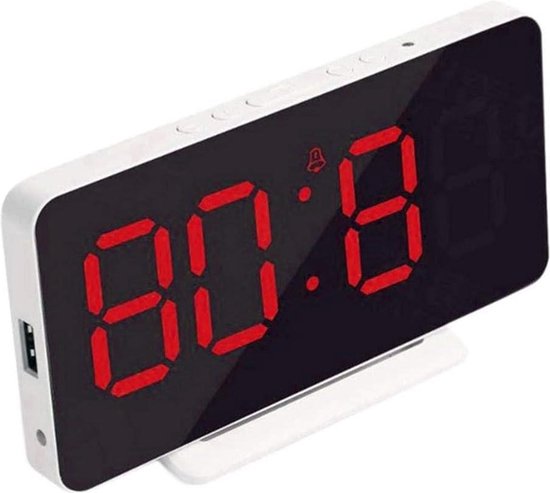 U-Picks Große Digitale Wanduhr Mit Adapter, LED-Uhr Mit