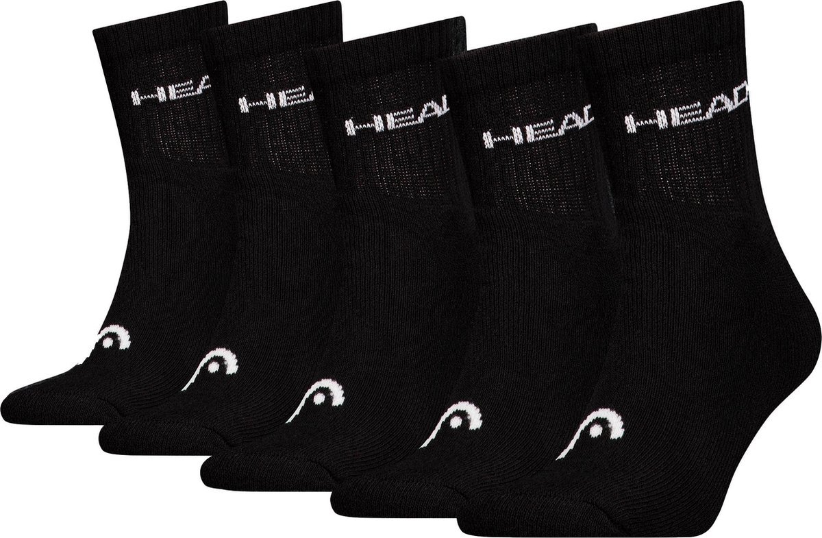 HEAD unisex 5P halfhoge sokken elements Zwart
