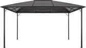 vidaXL Prieel 4x3 m Aluminium Zwart Tuin Prieel - Aluminium Prieel - Staal Prieel - Buitendecoratie - Tuinhuisje