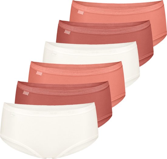 sloggi Lot de 6 slips midi pour femme Basic+