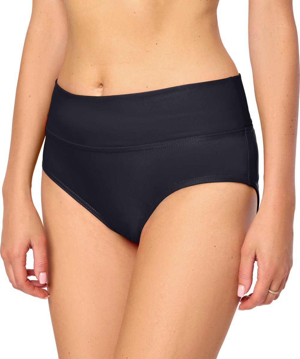 Bellivalini Dames Zwembroek - Bikinibroekje - Elastische tailleband - Polyamide & Elastaan – Zwart – XL - BLV-VR-Brief-5