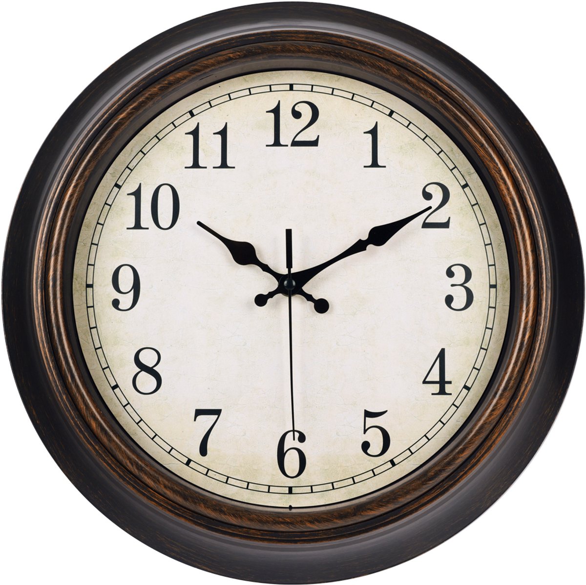 IvoQ Retro Wandklok – 35 cm – Antieke Stijl – Stijlvol & Tijdloos – Stille Quartz - Klassiek Design