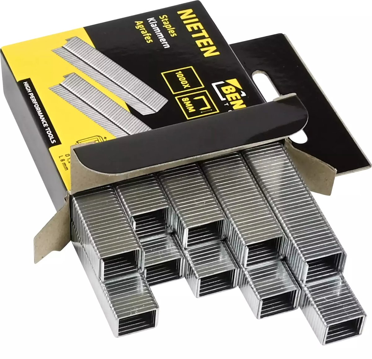 Benson Nieten voor nietmachine - 8 mm lengte - 1,2 mm dikte - 1000 stuks - veelzijdig gebruik
