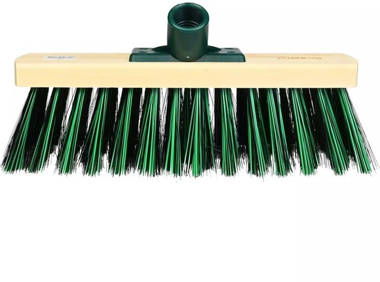 Benson Groene straatbezem - 30 cm - Houten steel - Vijf rijen borstels - Voor buitengebruik van Benson — afbeelding 2