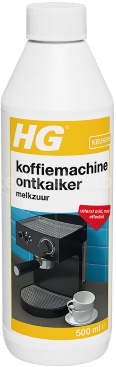 HG koffiemachine ontkalker melkzuur - 500ml - voor alle koffiemachines - voor 4-5x ontkalken