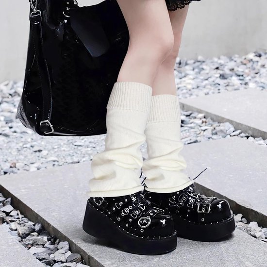 Jambières longues en tricot - Thermiques pour l'hiver - 2 paires