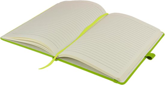 Stijlvol A5 Notitieboek met Luxe Hardcover en Penlus - Limoen