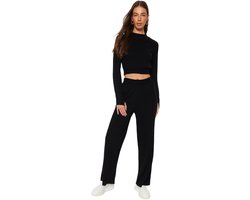 Trendyol Mintkleurige Cropped Geribbelde Vinger-Gedetailleerde Gebreide Ondertopset Twoaw24Au00014