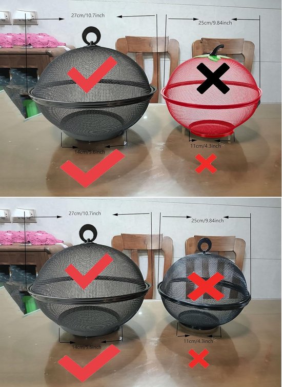 Cloche Anti-insectes Métal 30cm - Protection Aliments Pour Extérieur/Pique-nique