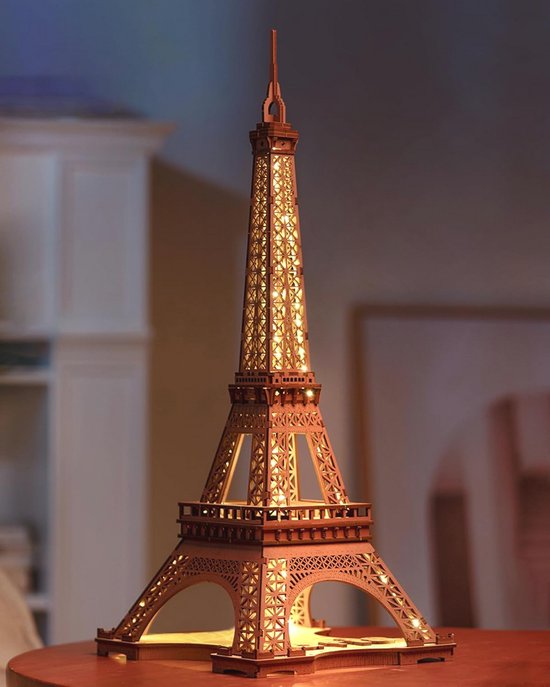 Rolife Puzzle 3D Tour Eiffel Lumineuse - Maquette Bois 53 Cm à Construire