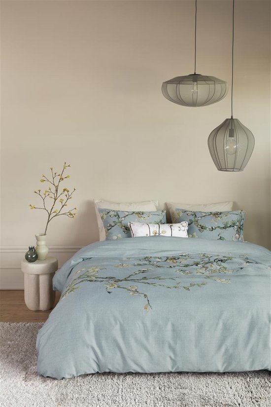 dekbedovertrek Beddinghouse x Van Gogh Museum Blossom - Double - 200x200/220 - Blauw Grijs