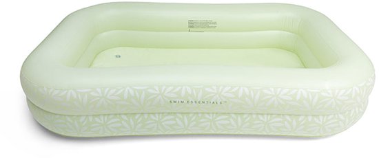 Swim Essentials | Groen Bloemen opblaas zwembad 211 x 132 x 46 cm