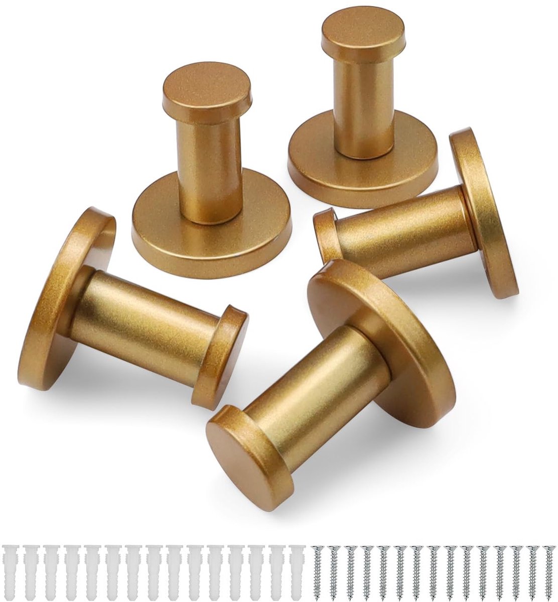 My Ninki ® Stijlvolle Gouden Wandhaken Set van 5 voor Diverse Ruimtes en Toepassingen