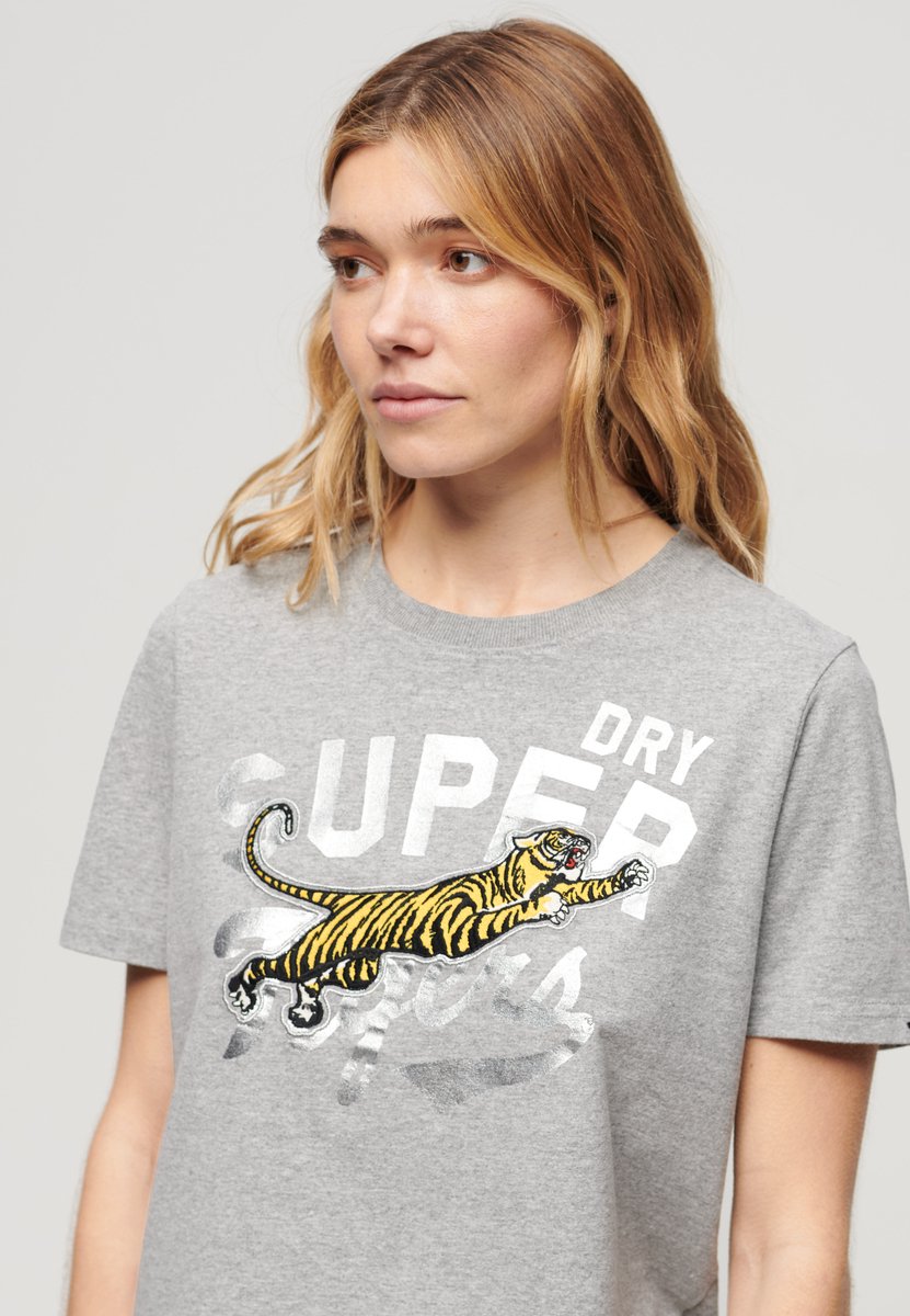 Superdry Reworked Classics T-shirt Dames T-shirts Grijs