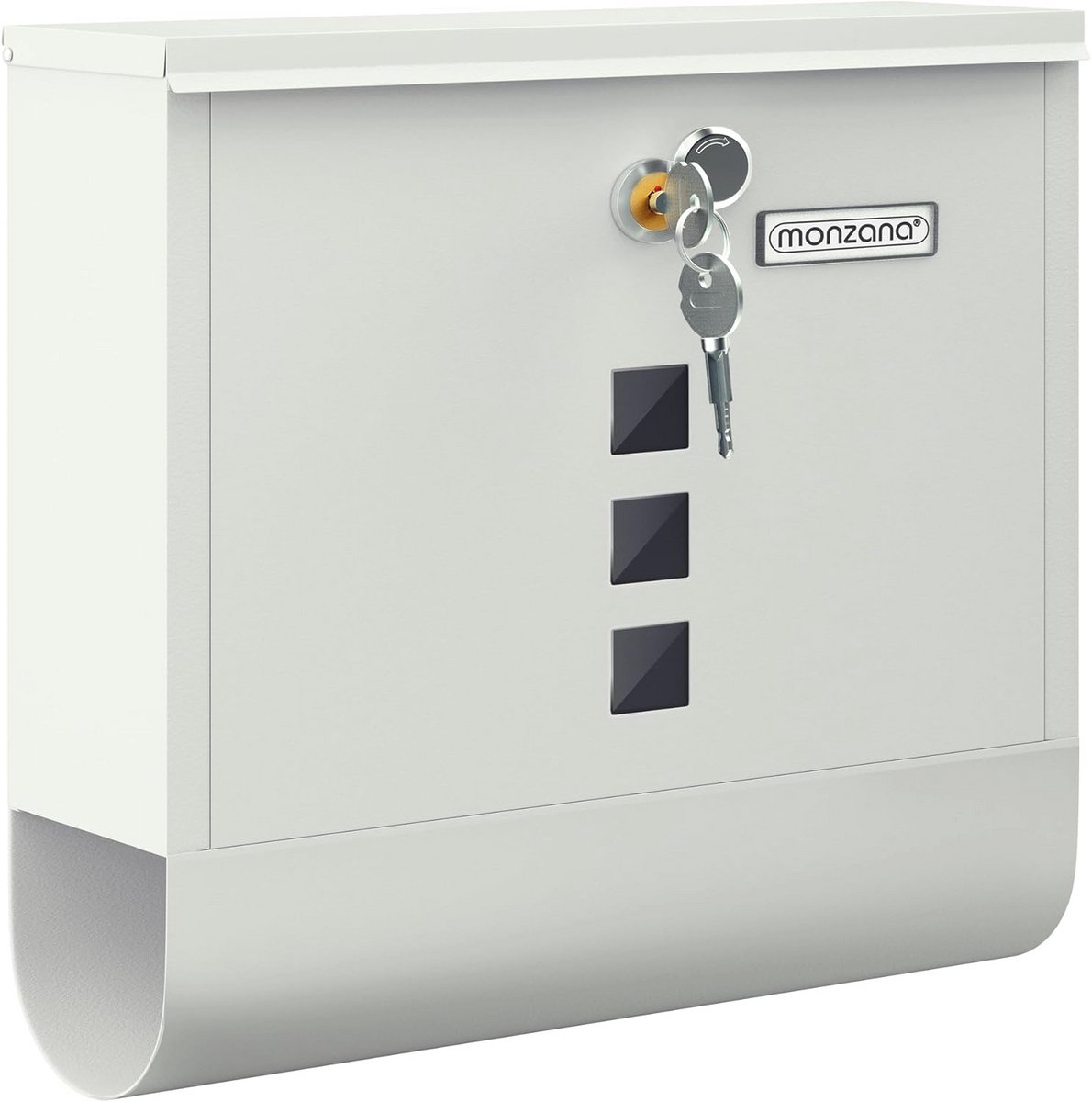 Design Brievenbus met Venster en Krantenvak - Waterproof Wandbrievenbus voor Post en Kranten