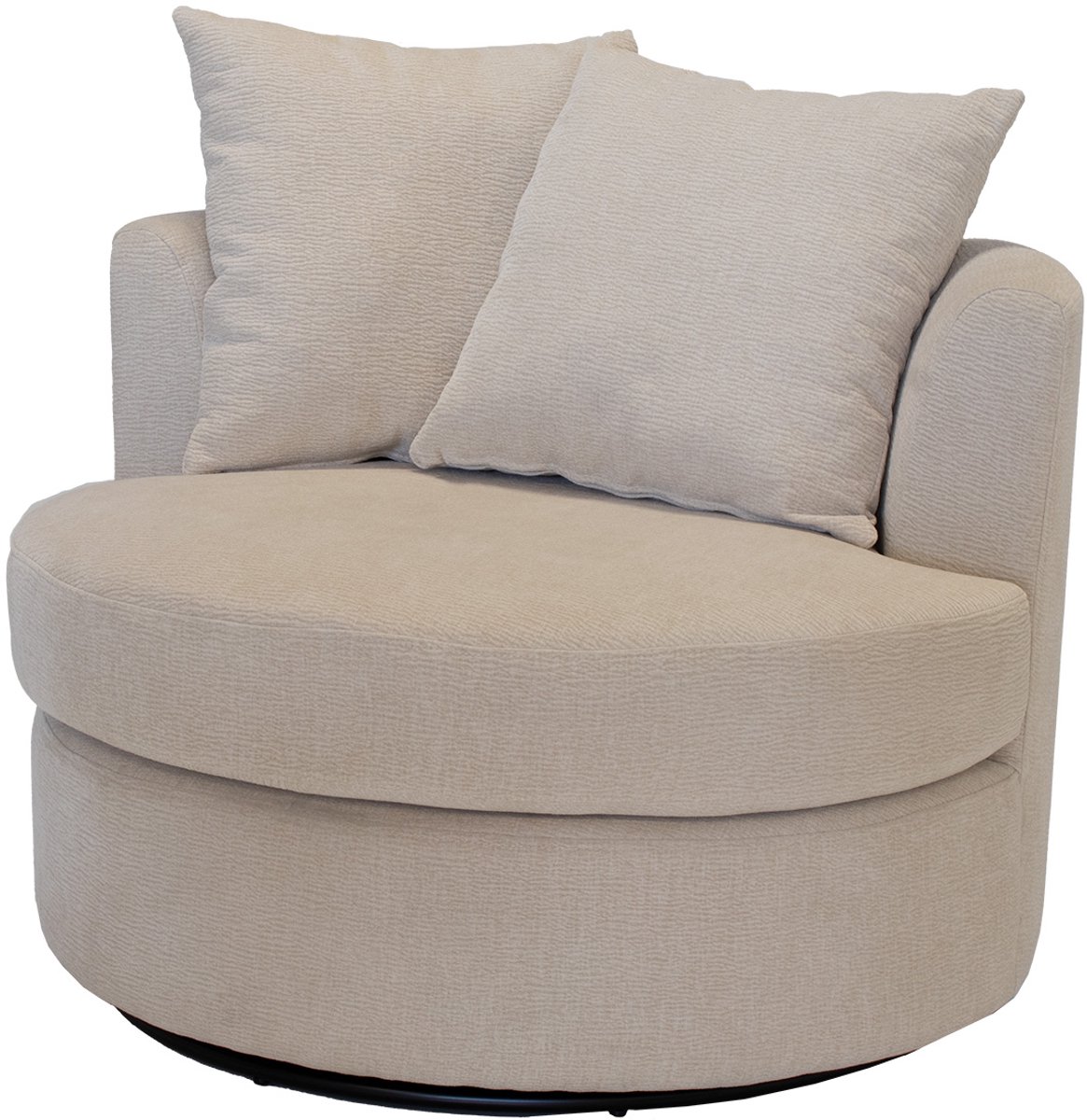 Giga Meubel Fauteuil Thony Luxe Draaibaar - Beige - Zithoogte 46cm
