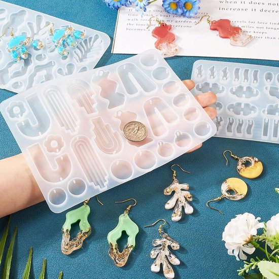 3 stuks kegelvormige siliconenvorm, DIY hars kristallen sieraden hanger
