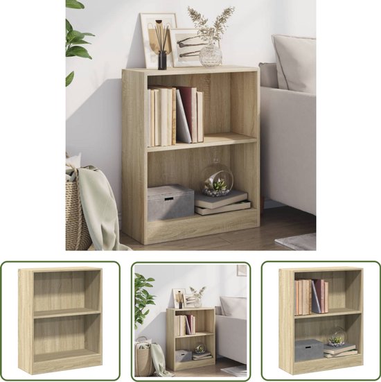 3-laags boekenkast Sonoma eiken 100x33x108,5 cm