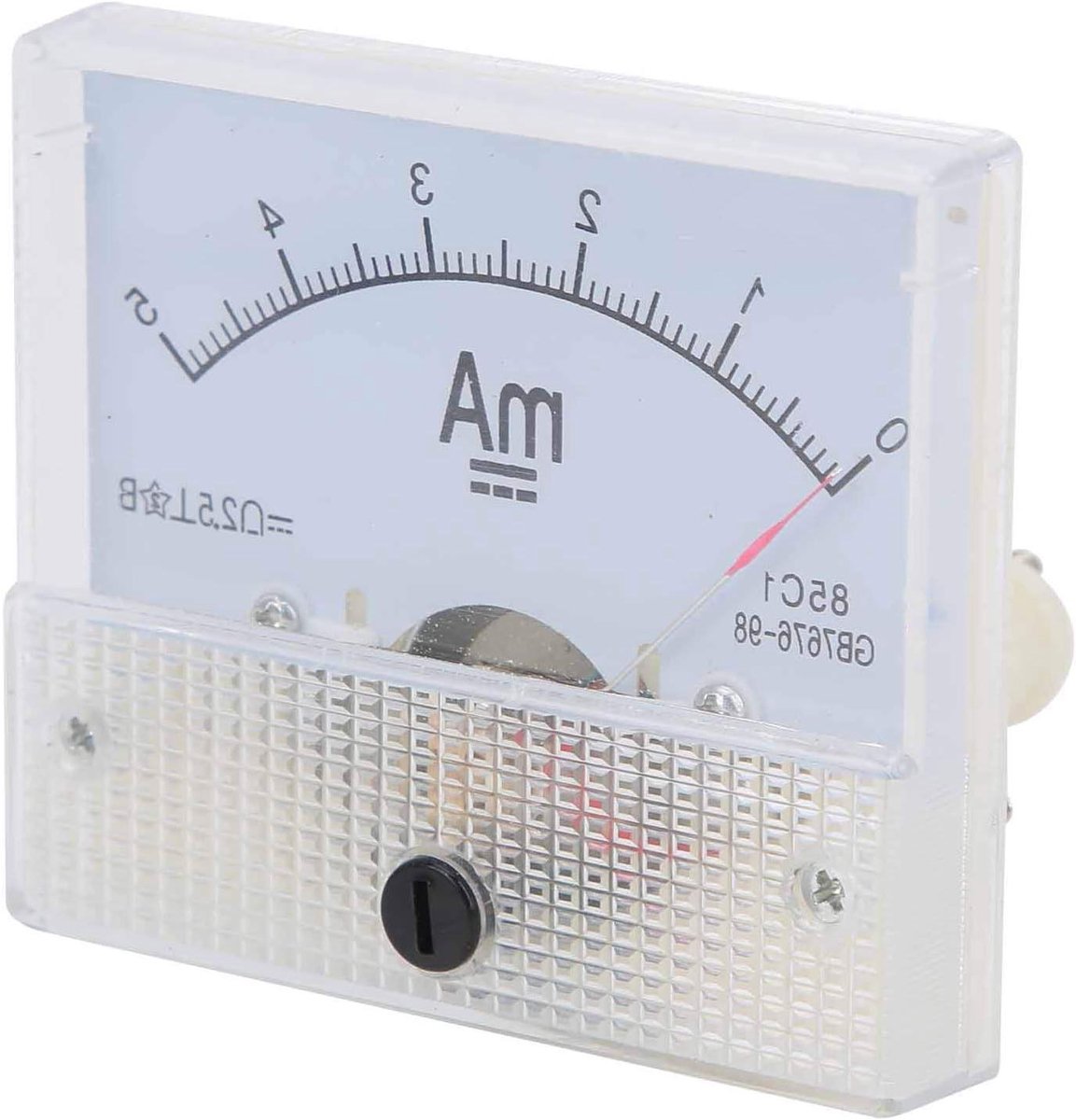 Ampèremeter DC 0-5mA Rechthoek Analoge Stroom Paneel Pointer Type Ampere Tester Gauge Verticale Installatie