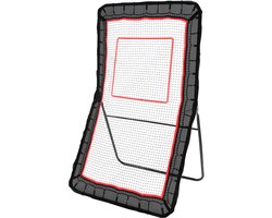 VEVOR Achtertuin Lacrosse Rebounder 4x7ft Volleybal Rebound Net Pitchback Throwback Honkbal Softbal Return Trainingsscherm Verstelbare Hoek Schieten Oefentraining