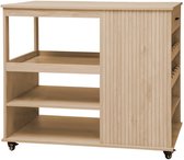 Bol.com sweeek - Keukentrolley met flessenrekken batz 5 planken met wieltjes 100 x 60 x 89 cm aanbieding