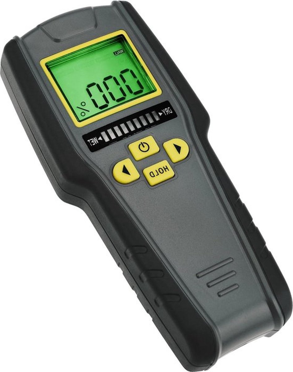 Vochtmeter zonder pinnen - digitaal lcd-display - droogbouw metselwerk - naaldhout loofhout - automatische kalibratie alarm