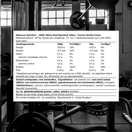 Optimum Nutrition Gold Standard 100% Whey Protein - French Vanilla - Proteine Poeder - Eiwitshake - 2270 gram (71 servings)