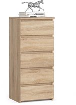 Ladekast CL5 met 5 Lades / AKORD Furniture Factory / Sonoma Eik / 40 x 92 x 35 cm