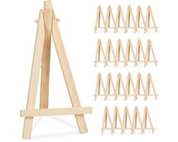 mini schildersezel - set van 24 - houten menukaarthouder - A