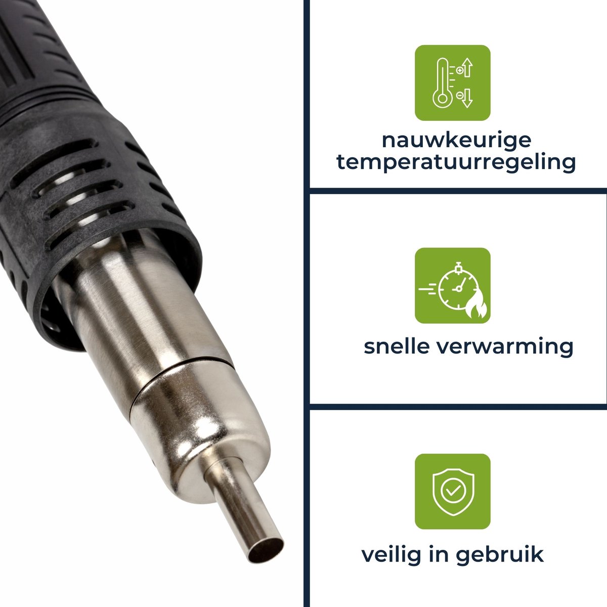 Velleman Soldeerstation, voor SMD-componenten, multifunctioneel, 300 W, temperatuurbereik 100-500 °C, grijs – foto 8